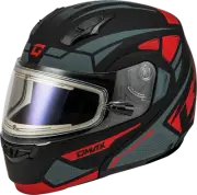 GMAX M4043156 MD-04S SECTOR SNOW HELMET W/ ELEC SHIELD MATTE BLACK/RED LG