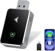 ESIRR Wireless Carplay Adapter for Phone, Stable Control Chip Auto-Connect in Seconds No Latency, Thermal Vent Design, Function Button Easy to Switch Phones Convenient Connection (k3)