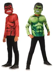 Reversible Red And Green Hulk Boys Marvel Costume Top