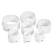 Fox Run Plain and Crinkled Double-Sided Cookie Cutters, Set of 7
