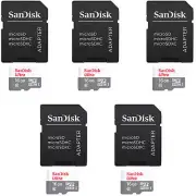 5 Units SanDisk 16GB Ultra UHS-I microSDHC Memory Card with SD Adapter