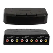 AV RCA Video Audio 2-way Selector/Adapter/Switcher/Splitter Box Hub Input/Output