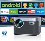 Projector【Auto Focus & Keystone】 TOPTRO 26000 Lumen Projector 4K Full HD 1080P, 5G WiFi 6 Bluetooth Projectors with Built-in App, Home Theater Smart Video Projectors for iOS/Android/PS5/TV Stick/HDMI