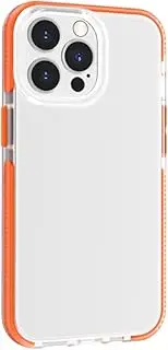 KKFAUS Clear Case Compatible with iPhone 13 Pro Case Ultra Slim Crystal Transparent Protective Cover Anti-Yellow Shockproof Bumper Cases (Color : Orange, Size : for iphone13Pro)