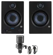 Pair Presonus Eris 5BT 2nd Gen 5" Studio Monitors w/Bluetooth+Recording Mic