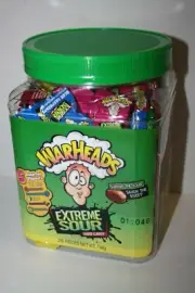 Warheads Extreme Sour Hard Candy 5 Assorted Flavours 240 pieces 744g box