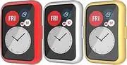 [3 Pack] Protector Case Design intended for Huawei Watch Fit Band, TPU Full Coverage Protective Case intended for Huawei Watch Fit Smartwatch (Red&Silver&Gold)