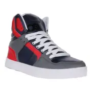 NEW Men's Osiris Clone High-Top Sneakers - Red, Gray, and White Size 8