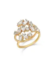 Moon & Meadow 14K Yellow Gold White Topaz Multishape Bypass Ring