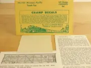 Champ Decals HO HC-103 Missouri Pacific Stock Car