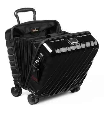 New Tumi 19 Degree Small Compact 4 Wheeled Brief Case Hard Luggage Black 16