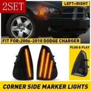 For 2006-2010 Dodge Charger Smoke LED Side Marker Light Signal Corner Lamp 2set