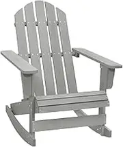 Garden Rocking Chair Wood Grey Patio Chairs, Outdoor Furniture