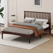 ALFORDSON Wooden Bed Frame King Size Base Walnut