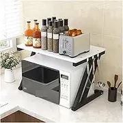 XUCZJYLMQ Kitchen Storage Rack Kitchen Shelf Home Microwave Rack Without Hole Bracket Condiment Rack (B)