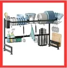 over the Sink Dish Drying Rack, Expandable Width (85-101 Cm) Dish Rack for Kitch