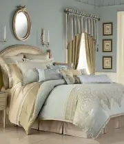 Reba Harmony PORTOFINO Cascade Aquamarine VALANCE with Tassels 34" X 84" NIP $60