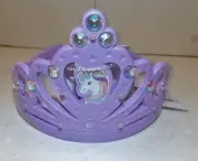 Claire's Club Unicorn Light Up Purple Crown tiara 3 -6 years old