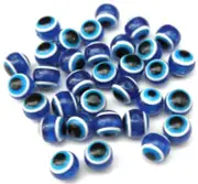 500 PCS x Resin Evil Eye Resin Beads Navy Blue Approx 10mm diameter & 2mm Hole