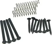 KAISH Metric Thread Humbucker Pickup Height Screws Humbucker Pickup Ring Pickup Surround Frame Mounting Screws Springs Fits Epiphone SG Import Pickups Black
