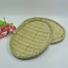 Flat Handwoven Storage Tray Wicker Home Organizer Bamboo Woven Basket Kitchen