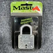 NOS Vintage 1951 Master Lock Co Padlock Model No. 66-D Made in USA New Sealed