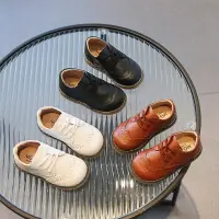 在飛比找蝦皮購物優惠-2023新款男女童鞋韓版兒童休閒鞋豆豆鞋學生運動板鞋舒適皮鞋