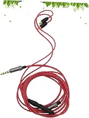 KONTONTY ADC Upgrade Cable Wired Control Earphone Line for Audio Red Plated Compatible with Android iOS