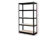 Giantz 1.8M Garage Shelving Warehouse Rack Pallet Racking Storage Shelve Black