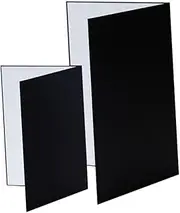 AsrMyjcx 2 Pieces Light Reflectors Photography Cardboard Foldable, Multifunctional, 360° Rotation Light Diffuser Boards for Still Life, Black White Silver, A4 43