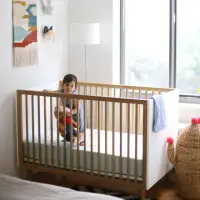 在飛比找momo購物網優惠-【LEVANA】AVO五合一嬰兒床+護脊雙面床墊+大象寢具五