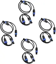 VICASKY 4sets Speaker Cables 4-core Reduction Stage Audio Wire Terminal Connectors Versatile Use 2pcs*4