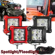 AUXBEAM 3"in LED Pods Work Light Bar Spot / Flood Driving Fog Offroad SUV Truck