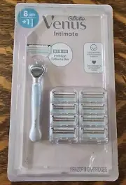 Gillette Venus Intimate Razor Handle for Women + 8 Refill Blade Cartridges - NEW