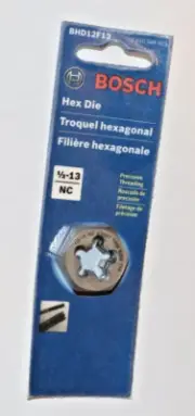 BOSCH 1/2 In. - 13 High-Carbon Steel Fractional Hex Die BHD12F13