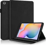[Succtopy] Case for Galaxy Tab S6 Lite 10.4 Inch 2024/2022/2020 SM-P610/P613/P615/P620/P625 Protective PU Leather with Pen Holder and Stand Function for Samsung Galaxy Tab S6 Lite Case Black