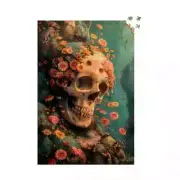 Memento Mori Skull Jigsaw Puzzle: For Adults 500 Piece Puzzle by Durazza