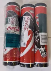 Vintage 3 Rolls Coca-Cola Wall Paper Border Run 8"x 5 Yds Coke Bottles & Caps