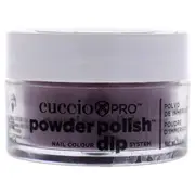 Cuccio Pro Powder Polish Nail Colour Dip System - Plum with Black Undertones by Cuccio for Women - 0.5 oz Nail Powder