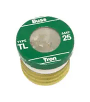 Bussmann BP/TL-25 25A 125V Tamper-Proof Time Delay Plug Fuse (Pack of 5)