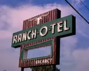 8x10 Vintage photo of the Ranch-O-Tel in Fresno, CA. Free Shipping!!