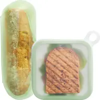 在飛比找樂天市場購物網優惠-《LEKUE》矽膠麵包餐盒2件 | 環保密封袋 保鮮收納袋