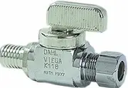 Viega 93021 PureFlow Zero Lead PEX Press Stop Valve with1/4 Turn 3/8-Inch by 1/4-Inch Press x CTS, 100-Pack