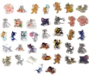 38 Pc Tom & Jerry - Acrylic Planar Resin Flatback Charms For Badge Reels