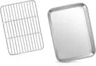 9X6.9 X0.98 Inch Stainless Steel Baking Sheets and Racks Set,Oven Tray and Cooli