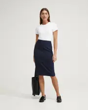 Peggy Wool Stretch Suit Skirt