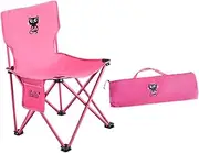Oshhni Folding Camping Chair,Pink Camp Chair,Compact Comfortable Backrest Foldable Chair Collapsible Chair for Lawn Outdoor Outside