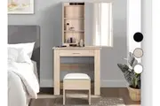 ALFORDSON Dressing Table Stool Set Sliding Makeup Mirror Vanity Desk