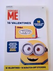 Despicable me Valentine’s Day cards box set scratch off cards minions 16 Scratch