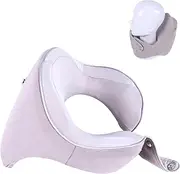 PILCAVE Adjustable Travel Pillow Memory Foam Neck Pillows for Sleeping Airplane Car Bus Home Office Chin Back Support Pillow Travel Accessories Grey
